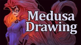 Medusa (The Inhumans) Drawing | Timelapse