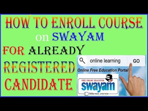 How to Enroll Course on Swayam if already Registered// Showing No course Found in My Course Section