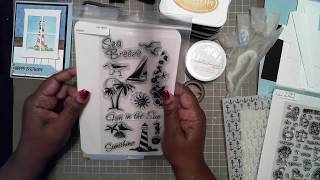 Easy Window card - happy birthday lighthouse window card