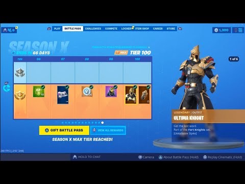 Video: Fortnite Season 10 Battle Pass Skiny A Zmeny Mapy, Vrátane Catalyst, Yond3r, Sparkle Supreme A Tier 100 Ultima Knight