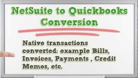 NetSuite to Quickbooks Conversion