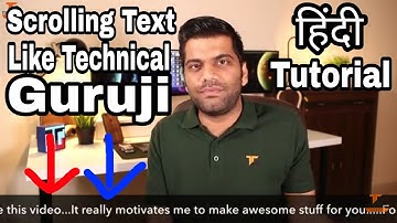 How To Add Scrolling Text Like Technical Guruji On Mobile in hindi || On Android