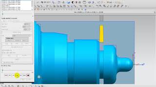 [NX 선반캠] 예제2.  홈2개 형상 -2 ( 2개홈 1공정으로 가공하기) (NX Turning CAM with 2 grooves-2)