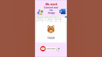 convert text into tiger image in MS word | #msword #shorts #pcknowledge001 #computer #msoffice