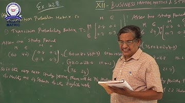 XII STD MATHS TRANSITION PROBABILITY MATRICES