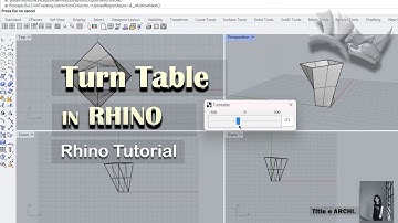 Rhino Tutorial/ Turn Table command in Rhino by @TitleeMehzabeen