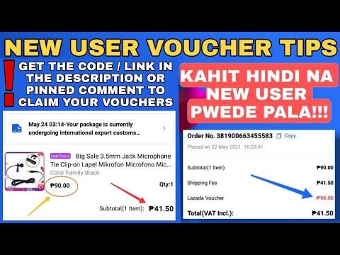 Lazada  FREE NEW USER SPECIAL GIFT  VOUCHER TUTORIAL + Tips: Paano Makakuha Kahit  Di Na New User!