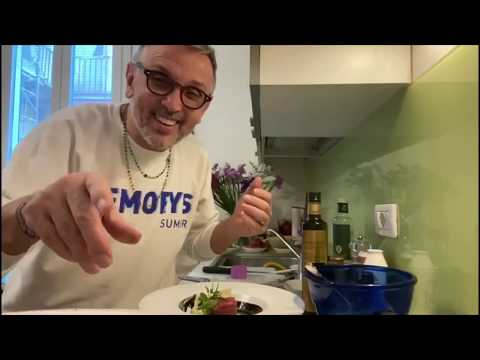 Tartare di Manzo al Fiore di Sambuco, Melone e Lamponi