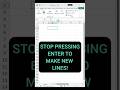 How to Add a New Line in a Cell with Alt + Enter Excel Shortcut #shorts