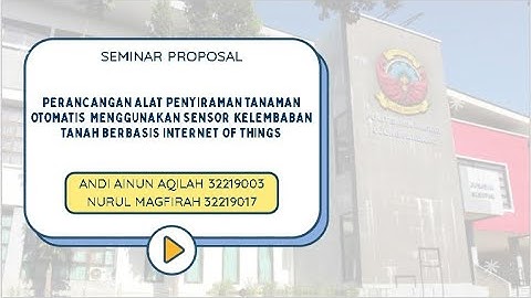 Perancangan Alat Penyiraman Tanaman Otomatis Menggunakan Sensor Kelembaban Tanah Berbasis IOT