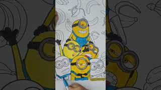Minion Coloring for Kids | Coloring Pages with Ridha  #eihaworld #coloringpages #minioncoloring
