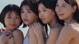 4 Sisters Hongo Yuzuha (本郷柚巴)  Kaiku Kuwashima &amp; Anyu Okuma &amp; Noaki Kinouchi #beach  #bikini  #model