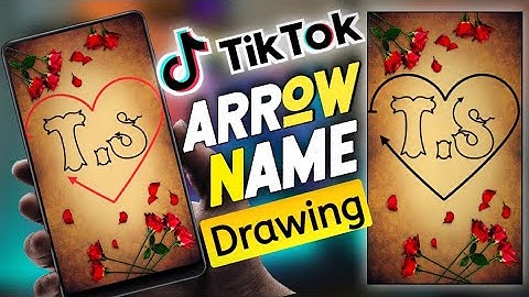 Tiktok trending arrow name draw video editing| tiktok hearth arrow name drawing|alightmotion editing