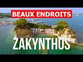 Île de Zakynthos, Grèce | Plage, voyage, mer, tourisme, paysages | vidéo 4k | Zakynthos vue du ciel