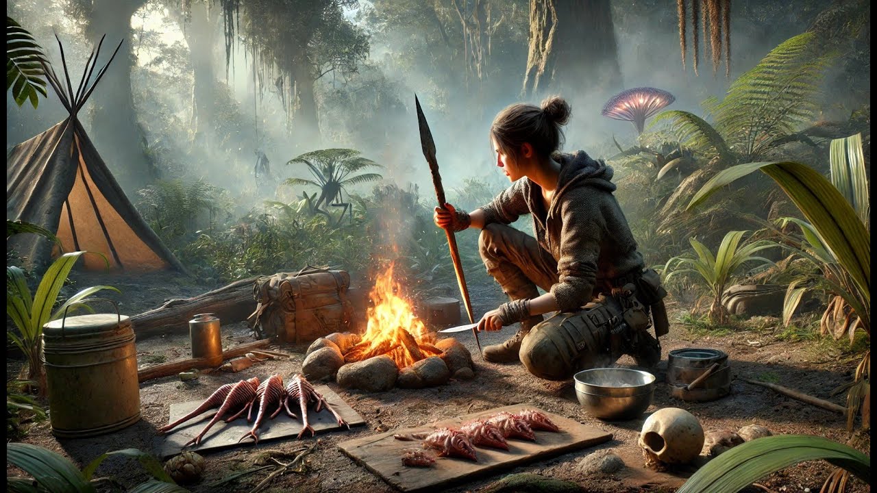 They Removed All Survival Gear— Human Sparked Fire, Carved Spears, and Prepared Food | HFY Story