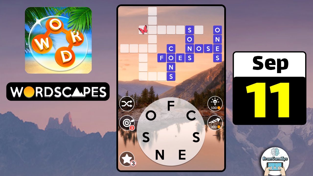 Wordscapes Daily Puzzle September 11 2022 Answer YouTube