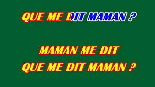 Angelina - Maman me dit ( KARAOKE) LYRICS