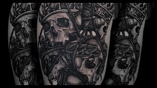 Skulls of kings Tattoo timelapse
