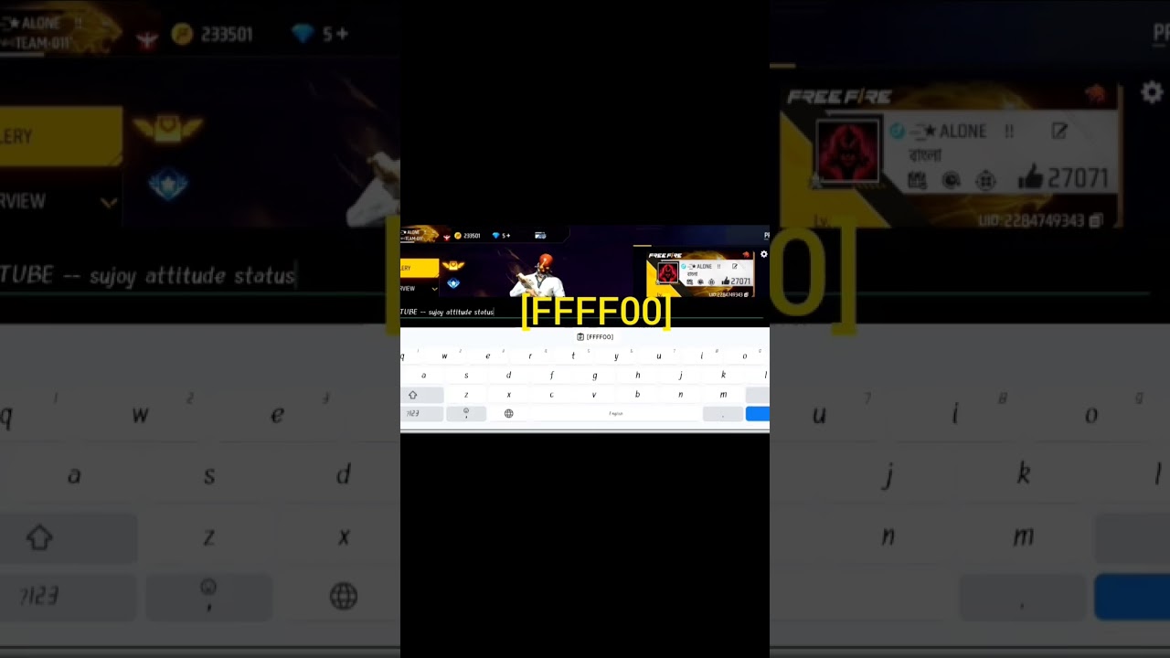 How To Add Yellow Colour Text Bio In Free Fire 🔥🔥 