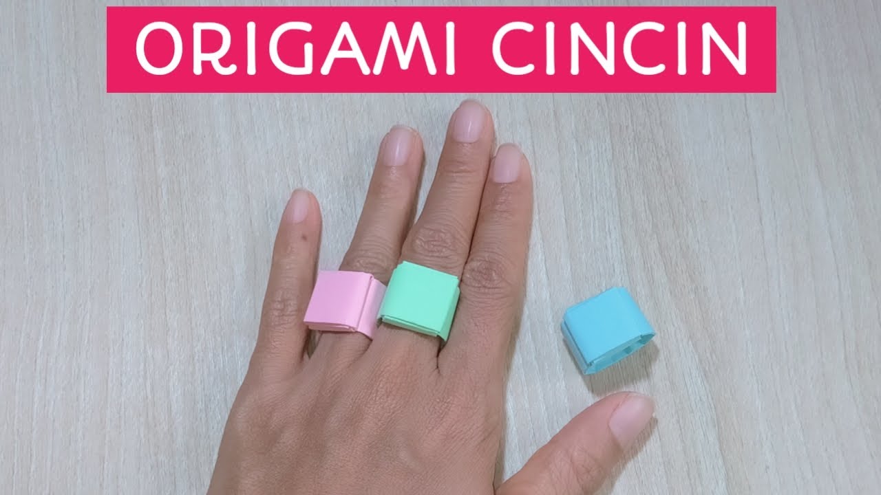 Cara membuat cincin mainan dari kertas I cincin Origami I cincin kertas