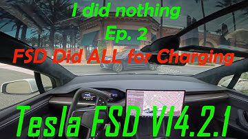 Tesla FSD V14.2.1 / FSD Did ALL for Charging – I Did Nothing (Ep. 2) #fsd14 #teslafsd #selfdriving