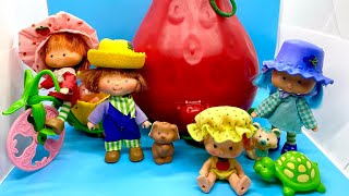 STRAWBERRY SHORTCAKE DOLLS Huckleberry Pie & Pupcake Blueberry Muffin Cheesecake Apple Dumplin Huckleberry Pie Retro Evolution Strawberryshortcake