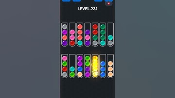 Ball Sort Puzzle nível 231 #games #gaming #gameplay #androidgames #puzzle #gamer #colors #sorts