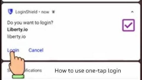 Login with one tap - Android