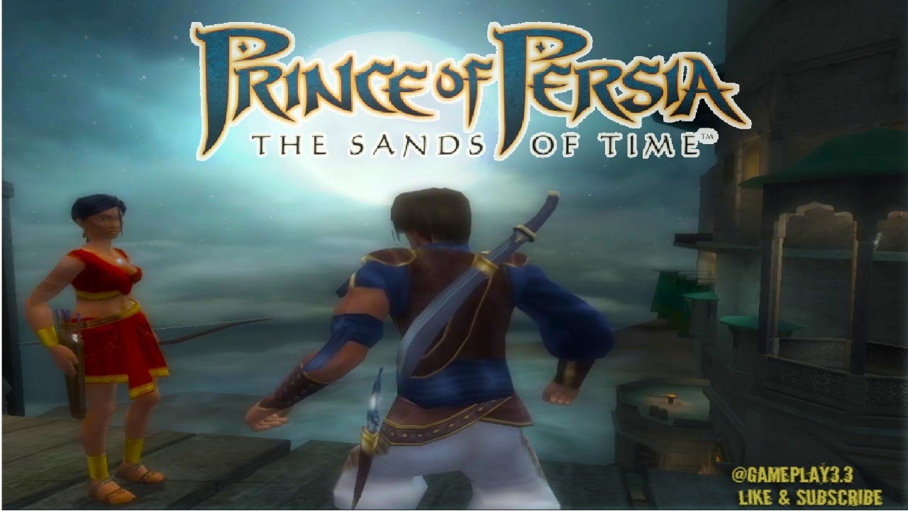 Prince of Persia: The Sands of Time (2003) / A TOP BIRD CAGE /CLLIFS AND WATERFALL  (28% 33%)