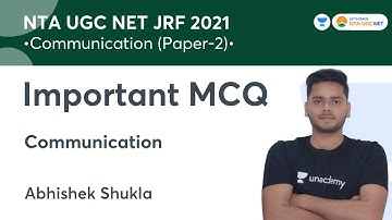 100 % Expected Mcq For Communication | NTA UGC NET- JRF 2021 | Communication | Abhishek Shukla