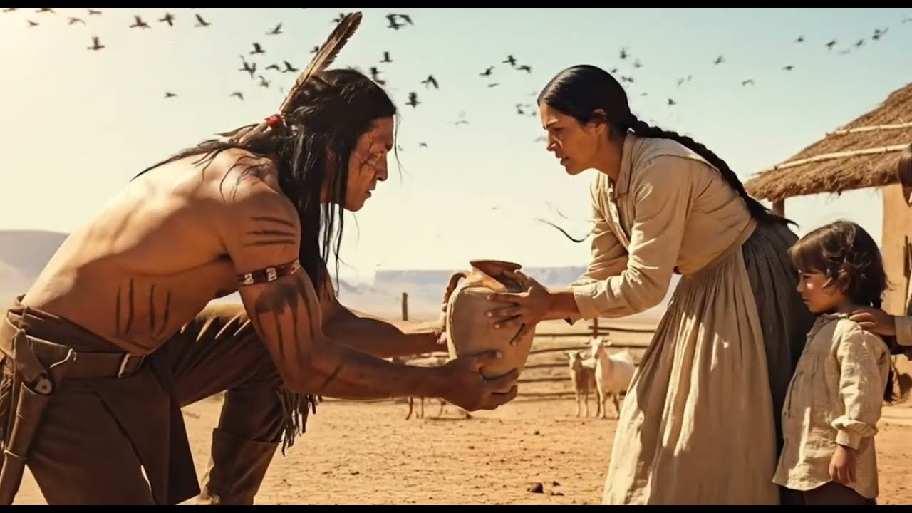 LA VIUDA LE DIO AGUA A UN GIGANTE GUERRERO APACHE— AL DÍA SIGUIENTE 900 GUERREROS RODEARON SU RANCHO