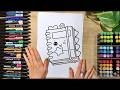 Relaxing Notebook Decoration & Coloring 📒🌿 Bullet Journal ASMR Art ✨