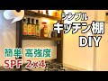 【キッチンDIY】簡単オシャレな棚で収納力UP計画