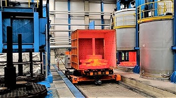 Case-hardening HUGE 2 Ton Gear with Automatized Heat Treating Facility