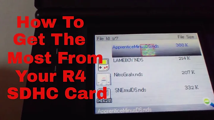 Easy Tutorial - How To Get The Most From Your R4 SDHC 2017 Card