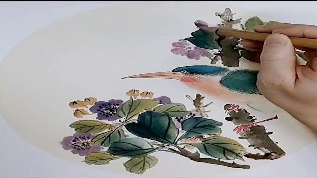 The Simple Way to paint the Bird in Chinese watercolor - YouTube