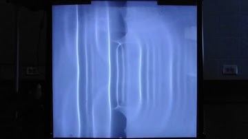 Ripple Tank 12b Diffraction Through Large Opening (5 Hz) Slow Motion