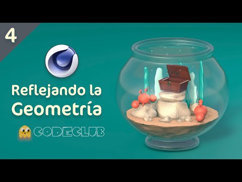 Aprende Cinema4D desde Cero: Reflejando la geometría. Video 4.