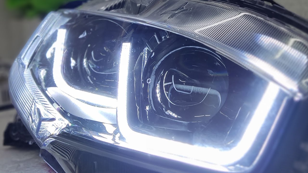 💥Farol Civic 2018 mais forte que você já viu!  4 projetores BILED e drl sequencial 💥