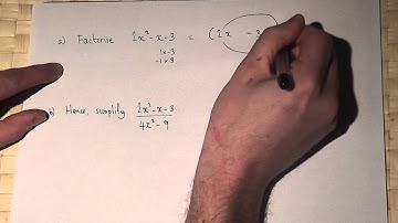 Algebra : factorising and simplifying algebraic fractions
