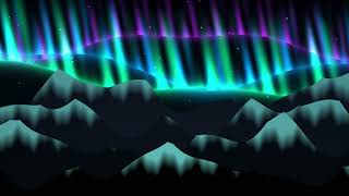 Aurora snowy mountains 4k Visual Loop | Python + Taichi CUDA | 60 FPS