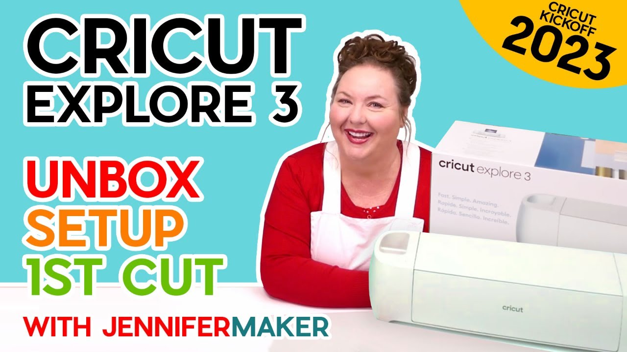 Cricut Explore Air 2 for Beginners: Unbox, Setup, & First Cut! (CRICUT  KICKOFF Day #1) 