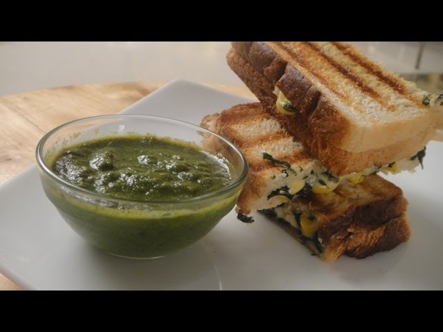 Cheesy Spinach and Corn Grilled Sandwich | Sanjeev Kapoor Khazana