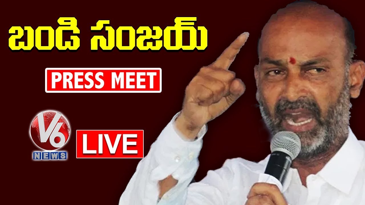 MP Bandi Sanjay Press Meet| V6News
