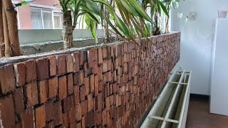 Een bak voor kamerplanten van hout | Hard Mdf | Hardhout | Ijzerwaren | Cement | Epoxy