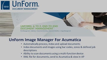Acumatica Barcode with Zonal OCR