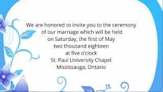 Wedding Invitation Wording Etiquette - Examples