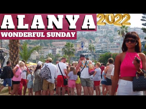 ALANYA ANTALYA WALKING TOUR JUNE 2022 ! ALANYA MARINA ! TURKEY HOLIDAY TRAVEL 4K VIDEO