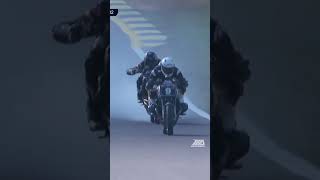 🔥💨 MASSIVE SMOKE FROM RACING MOTORCYCLE! Tyler O’Hara Racing Like James Bond #shorts #motorsport screenshot 3