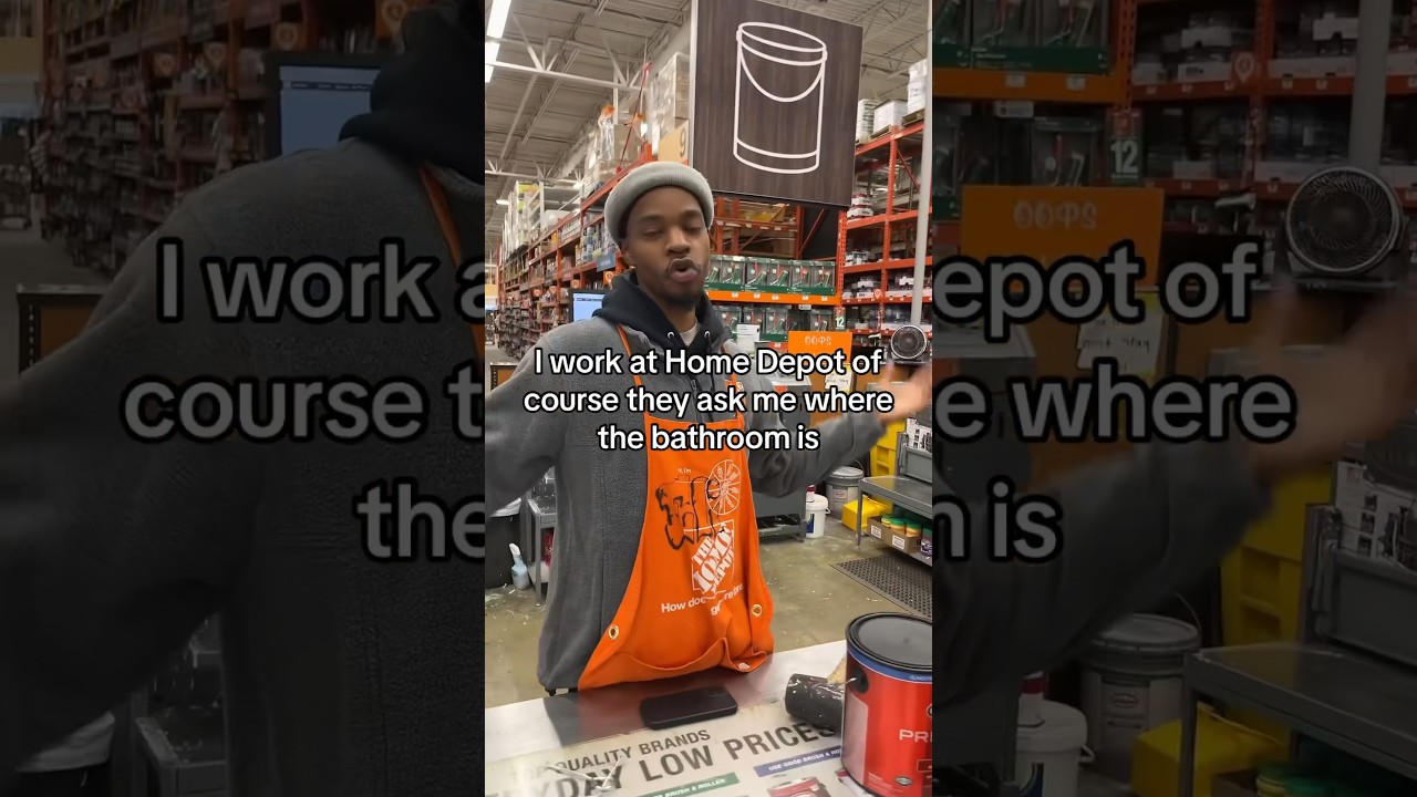 i work at home depot, of course… 